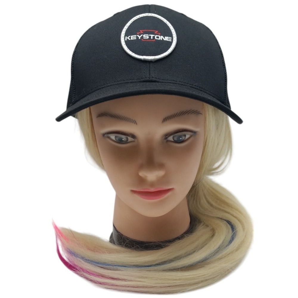 Richardson Hat Men's Black One Size Mesh‎ Trucker Keystone Embroidered Model 222